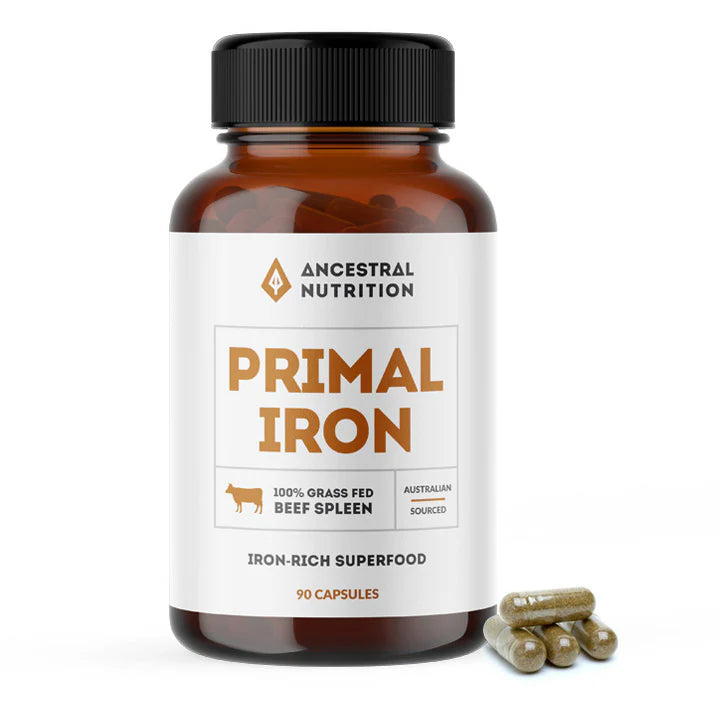 Ancestral Nutrition Primal Iron - Grass Fed Beef Spleen 90Cap
