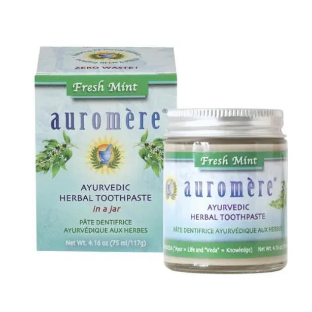 Auromere Fresh Mint Toothpaste in a Jar 117g