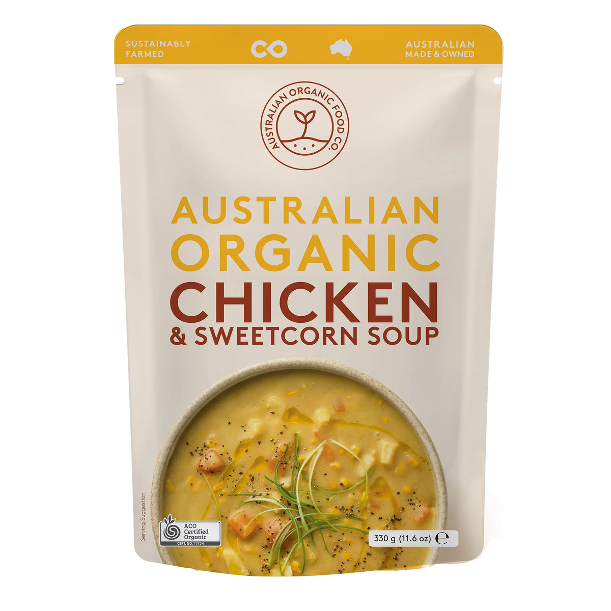 Australian Organic Food Co Chicken & Sweetcorn Soup 330g