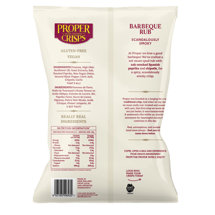 Proper Crisps Barbeque Rub 150g