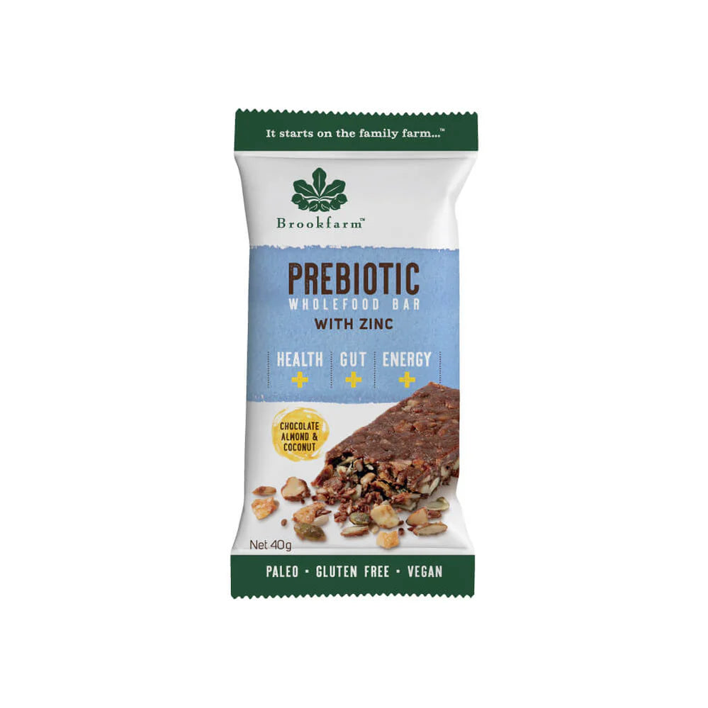 Brookfarm Chocolate Almond & Coconut Prebiotic Wholefood Bar 40g