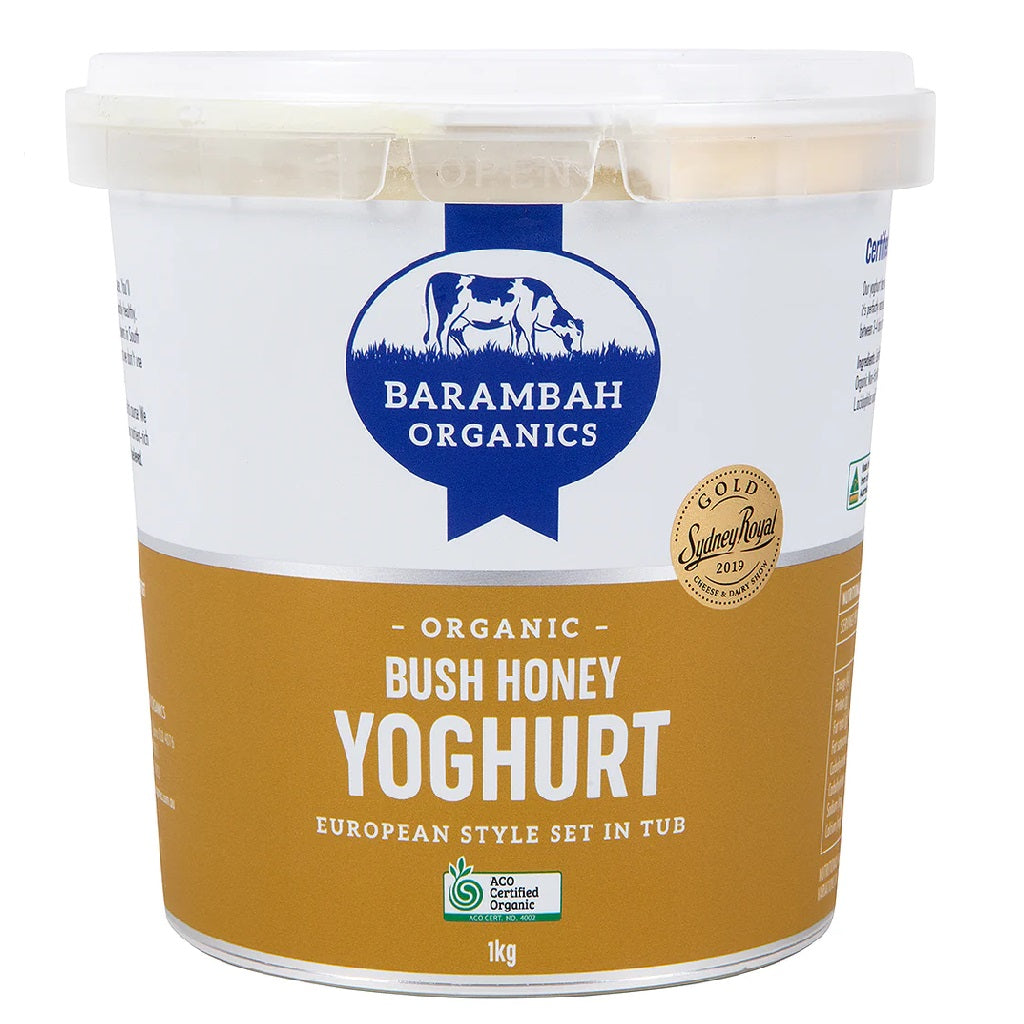 Barambah organic honey yoghurt 1kg tub