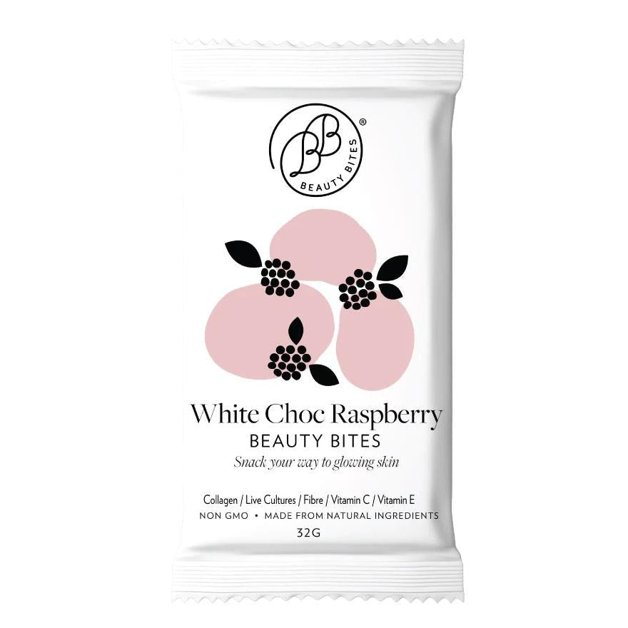 Beauty Bites White Chocolate Raspberry 32g