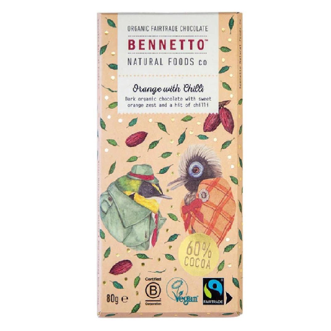 Bennetto Dark Choc Orange Chilli 80g