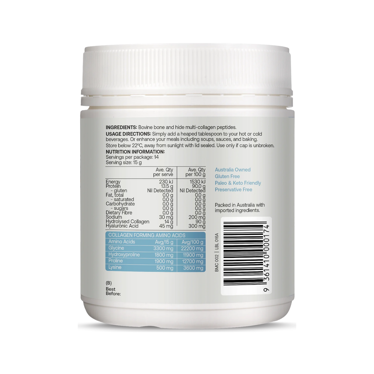 Best of the Bone Multi-Collagen Peptides 210g