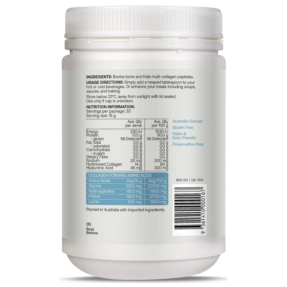 Best of the Bone Multi-Collagen Peptides 500g