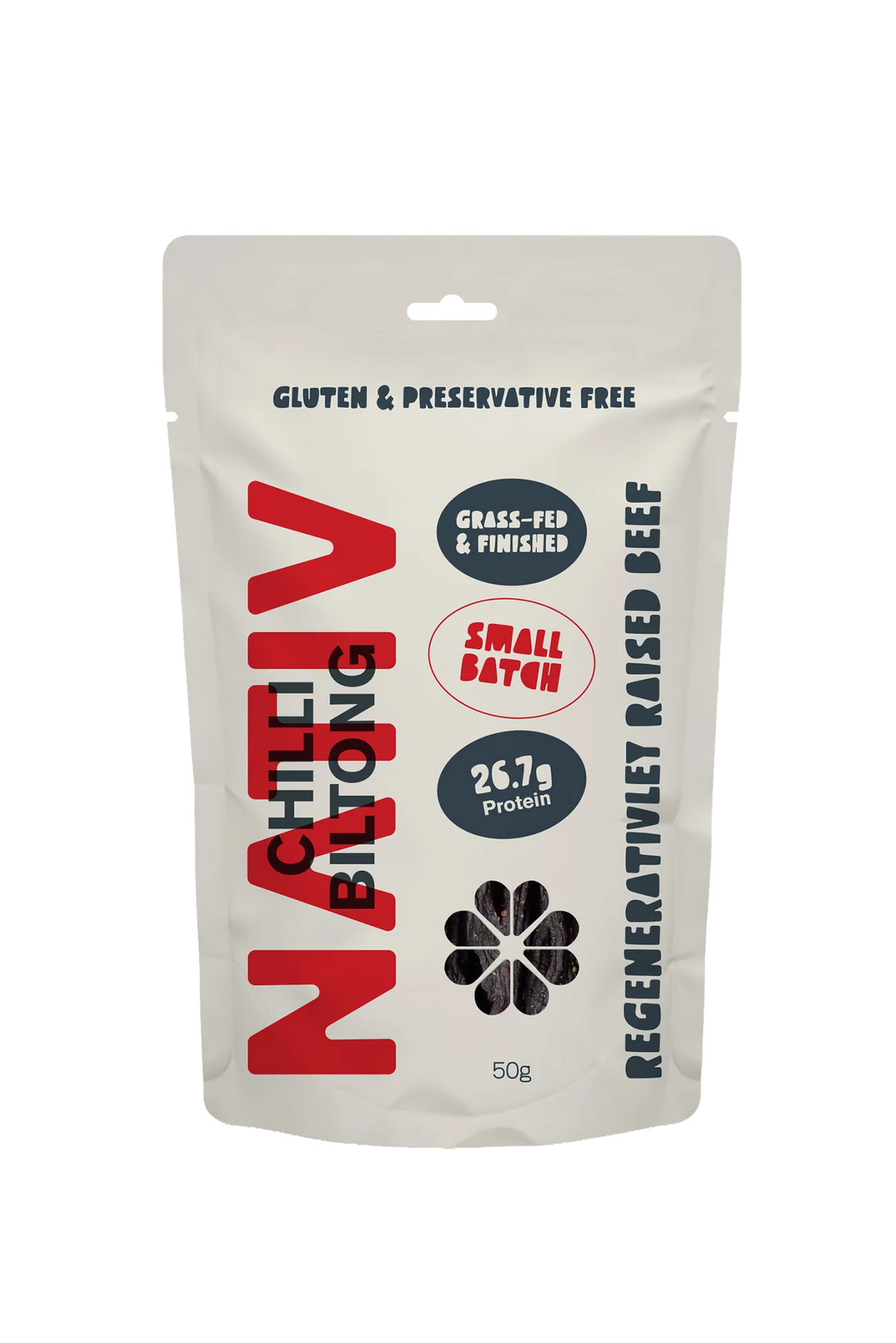 Nativ Meats Grass-fed & Finished Biltong Chilli 50g