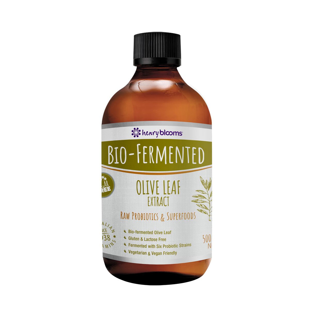 Henryblooms Bio-Fermented Olive Leaf Extract 500 mL