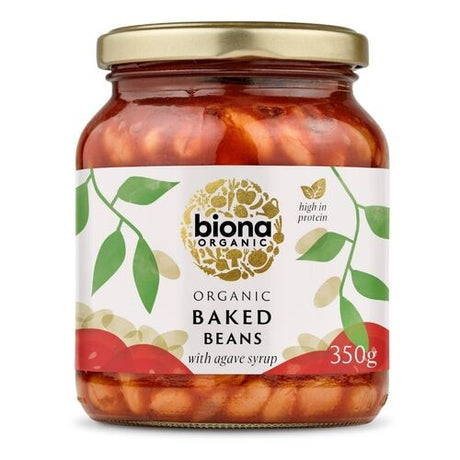 Biona Baked Beans in Tomato Sauce (Glass Jar) 340g