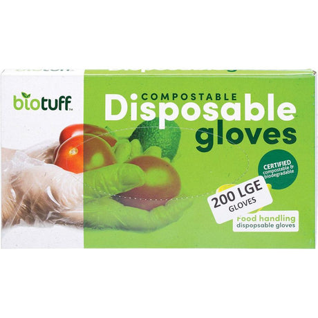 Biotuff Compostable Disposable Gloves Large 200