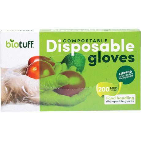 Biotuff Compostable Disposable Gloves Medium 200