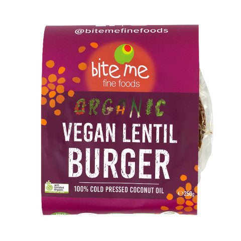 Bite Me Lentil Burger Vegan 250g