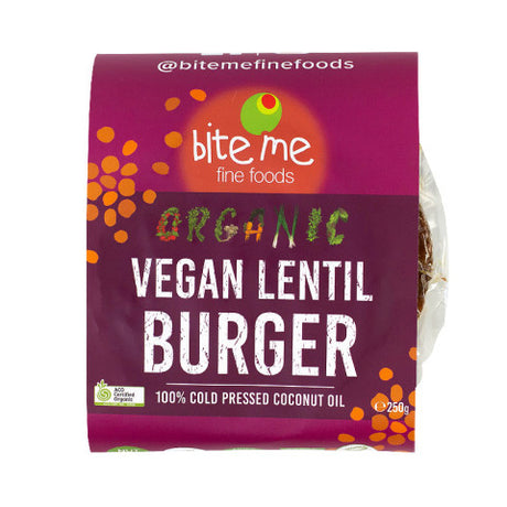Bite Me Lentil Burger Vegan 250g