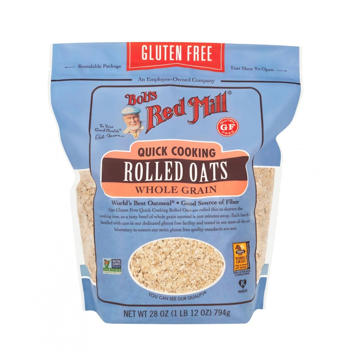 Bobs Red Mill Quick Cooking Rolled Oats Pure Wheat Free 794g
