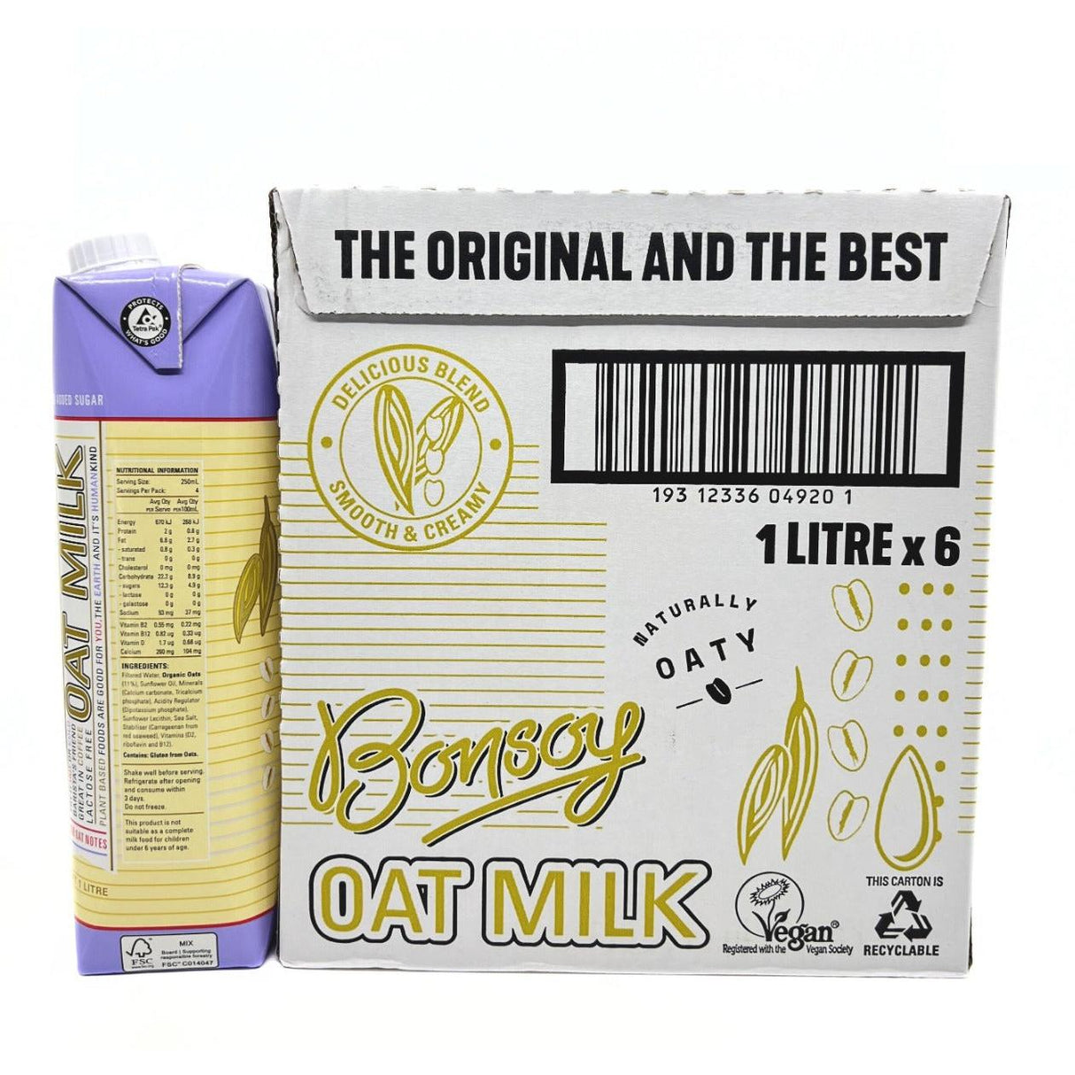 Bonsoy Bonsoy Oat Milk 1Ltrx6 (BOX)