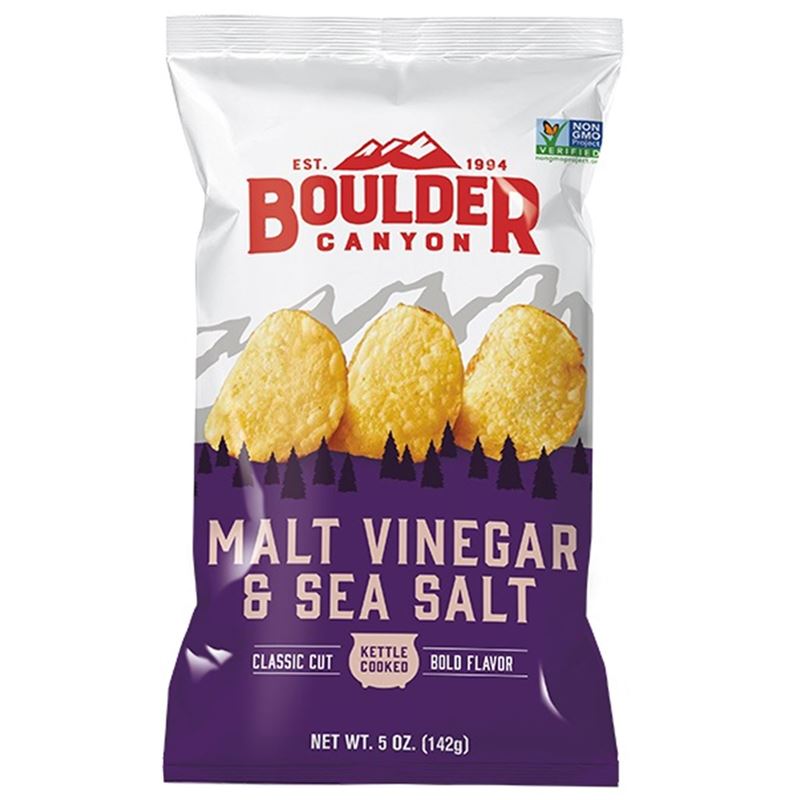 Boulder Canyon Malt Vinegar & Sea Salt Chips 142g
