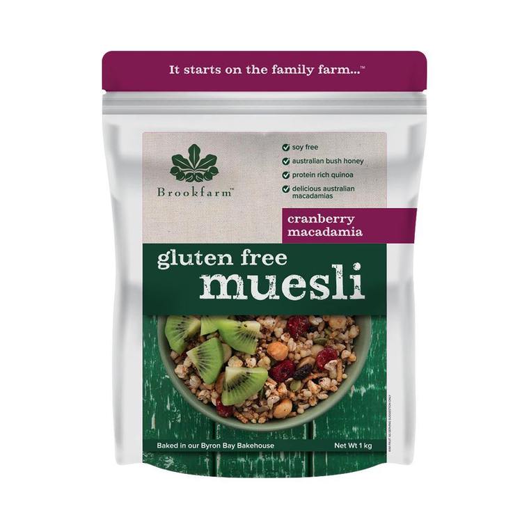 Brookfarm Gf Muesli Cranberry 1Kg