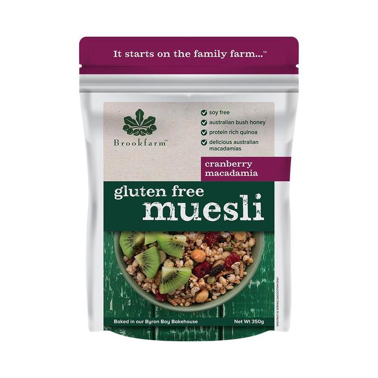 Brookfarm Gf Muesli Cranberry 350g