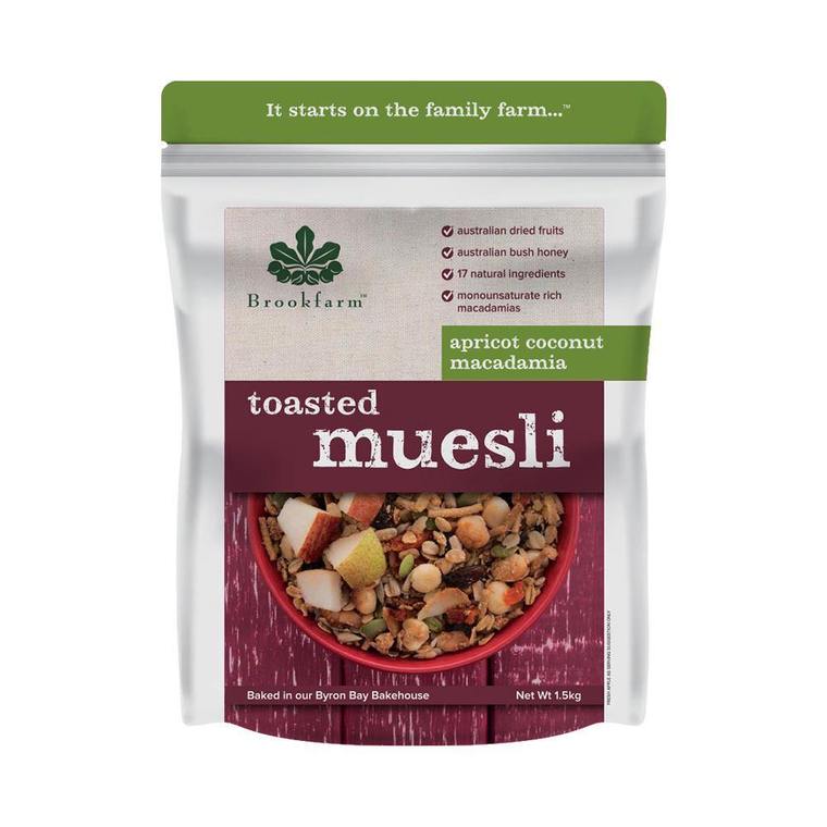Brookfarm Toasted Muesli Apricot 1.5Kg