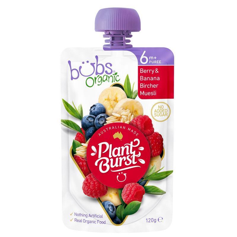 Bubs Organic Berry Banana Bir Muesli 6+120g