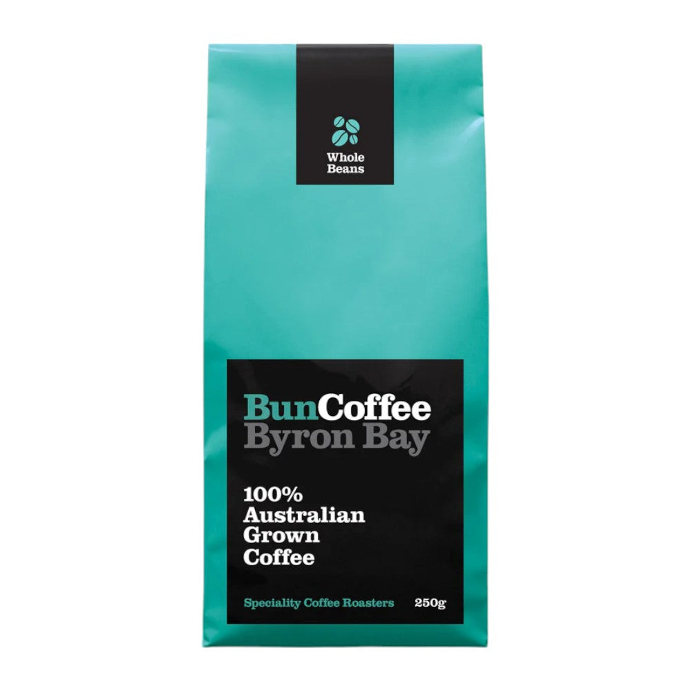 Bun Coffee Byron Bay Aus Grown Whole Beans 250g