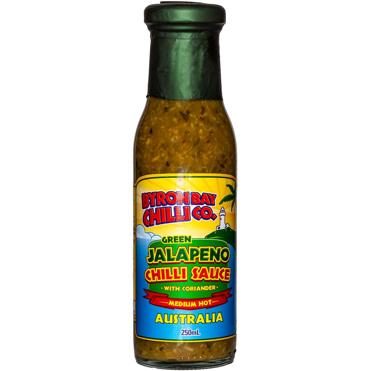 Byron Bay Chilli Co Green Jalapeno Chilli Sauce with Coriander 250m