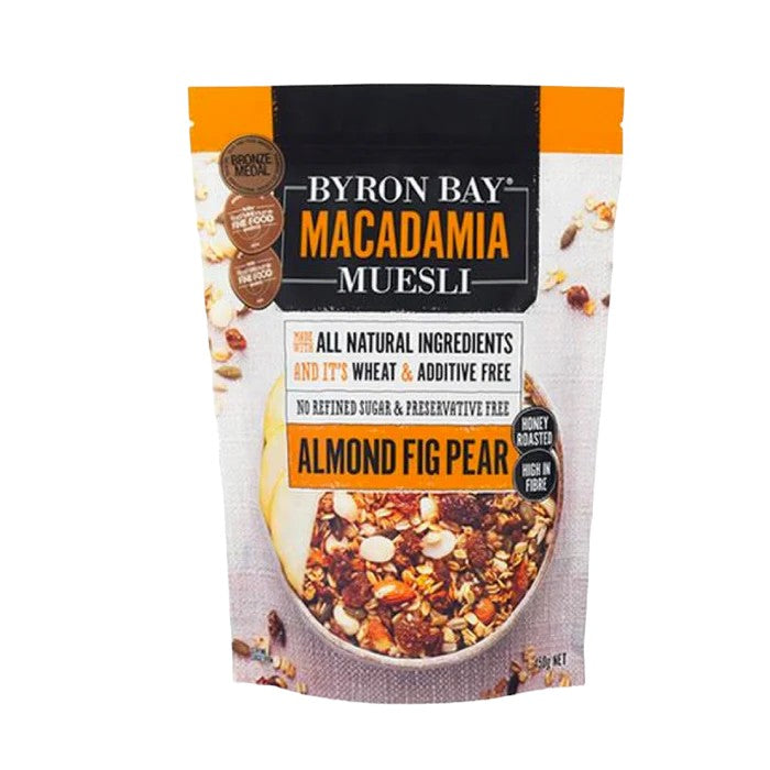 Byron Bay Macadamia Muesli Bay Macadamia Muesli Almond Fig & Pear 450g