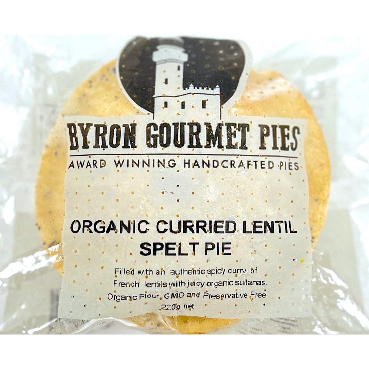 Byron Gourmet Curried Lentil Spelt Pie 220g