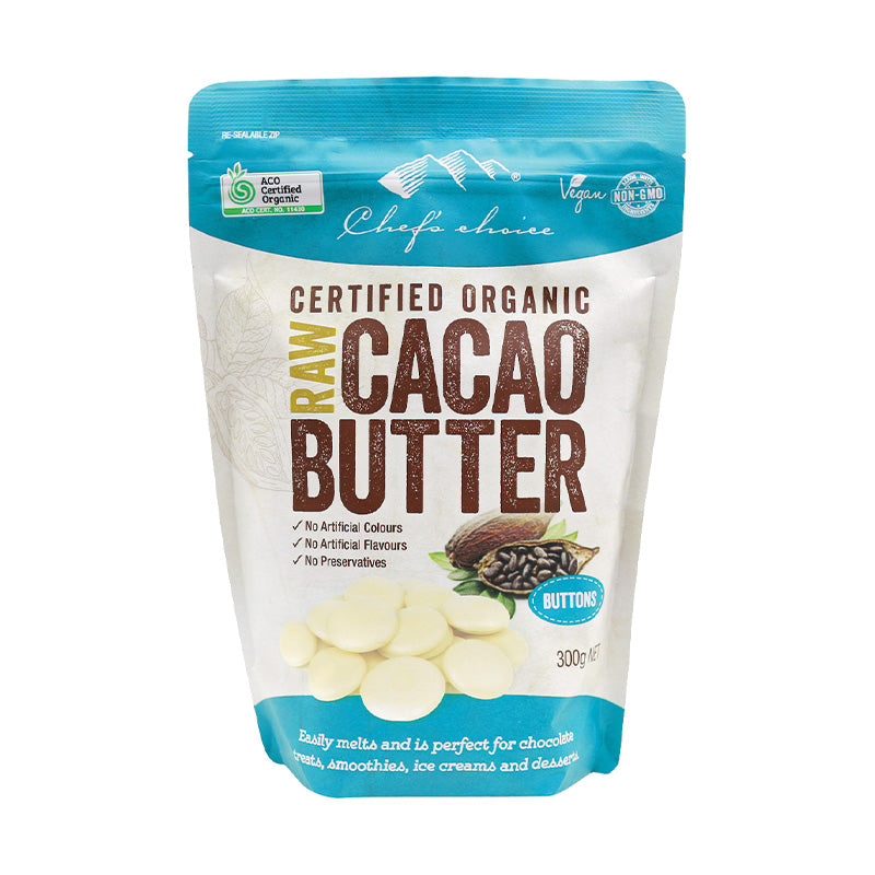 Chef's Choice Certified Organic Raw Cacao Butter 300g