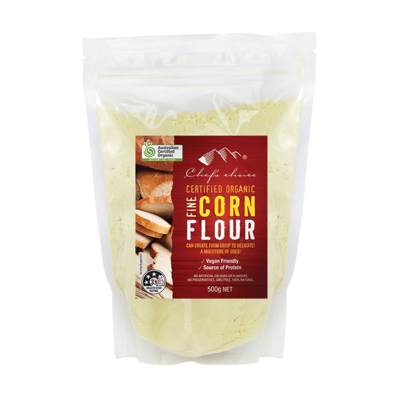 Chef's Choice Certified Organic Fine Corn Flour 500g