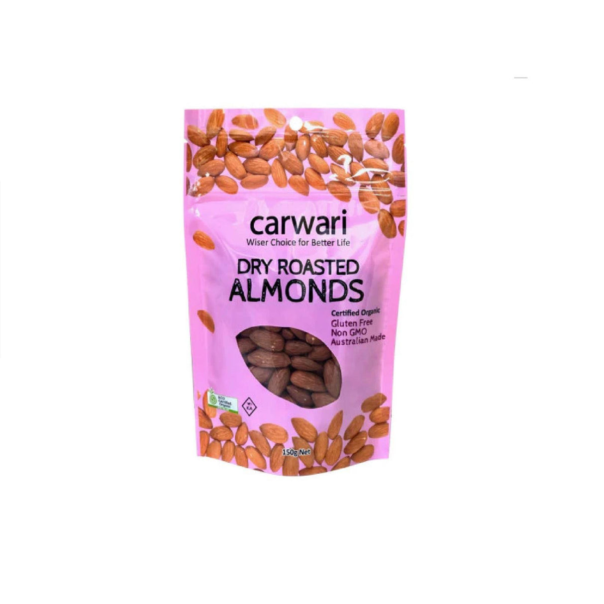 Carwari Organic Almonds Dry Roasted 150g
