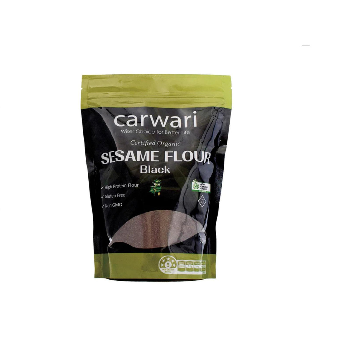 Carwari Organic Black Sesame Flour 500g