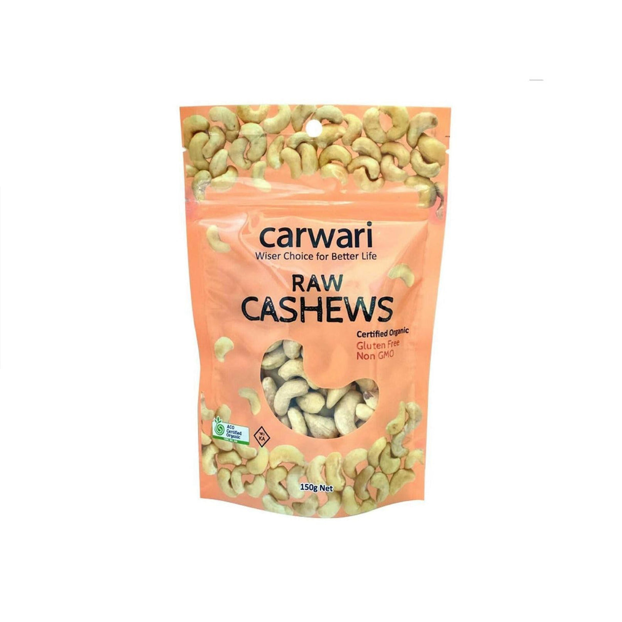 Carwari Organic Cashews Raw 150g