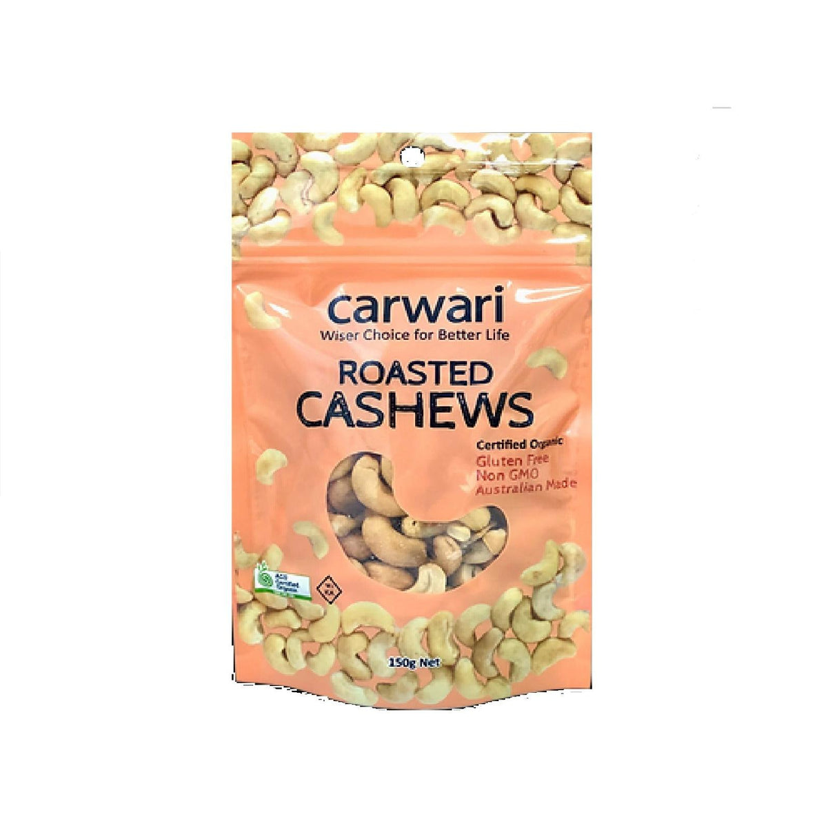 Carwari Organic Cashews Roasted 150g