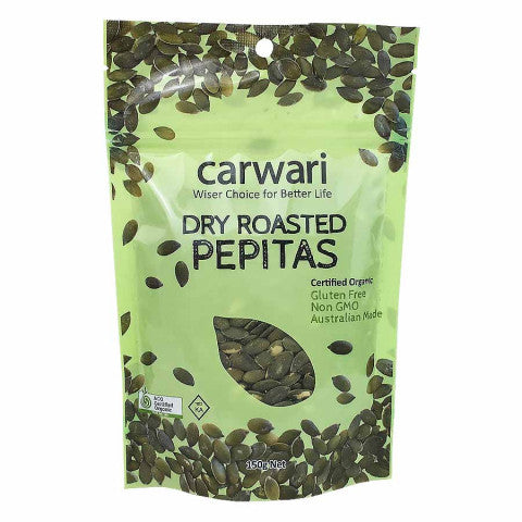 Carwari Organic Pepitas Dry Roasted 150g