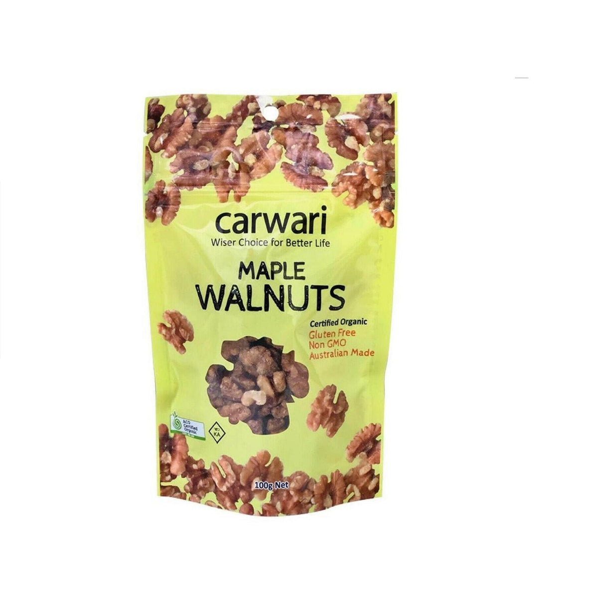 Carwari Organic Walnut Maple Roasted 100g