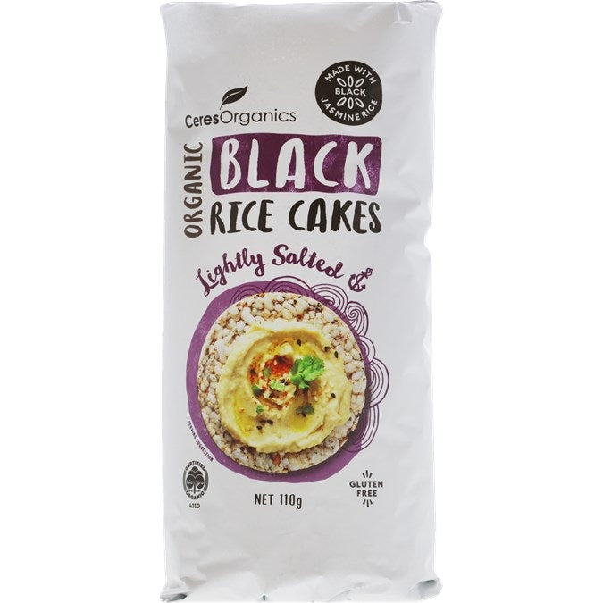 Ceres Organics Black Rice Cake Low Salt 110g
