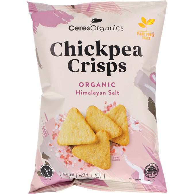 Ceres Organics Chickpea Crisps Himalayan Salt 100g