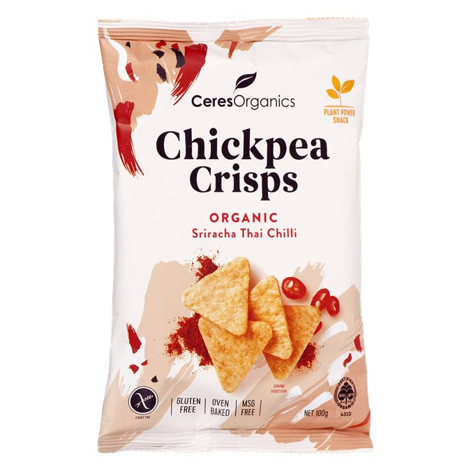Ceres Organics Chickpea Crisps Sriracha Thai Chilli 100g