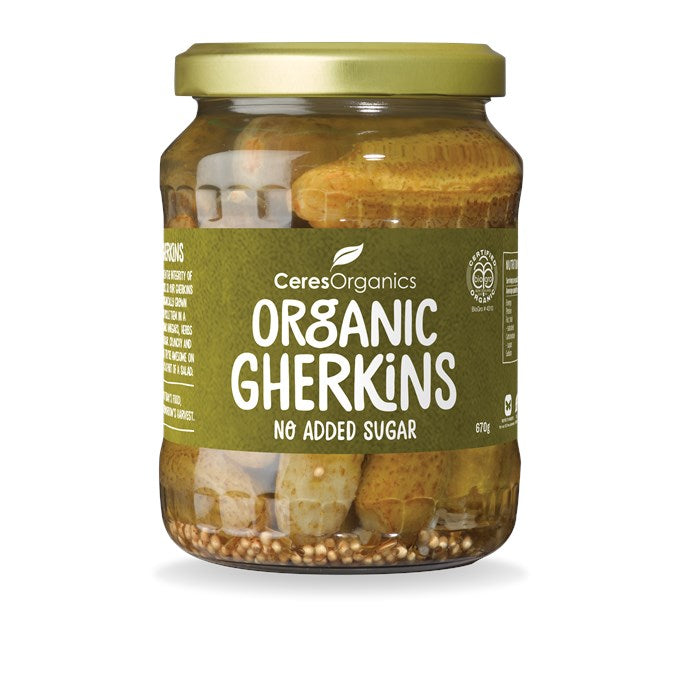Ceres Organics Gherkin, No Added Sugar 670g