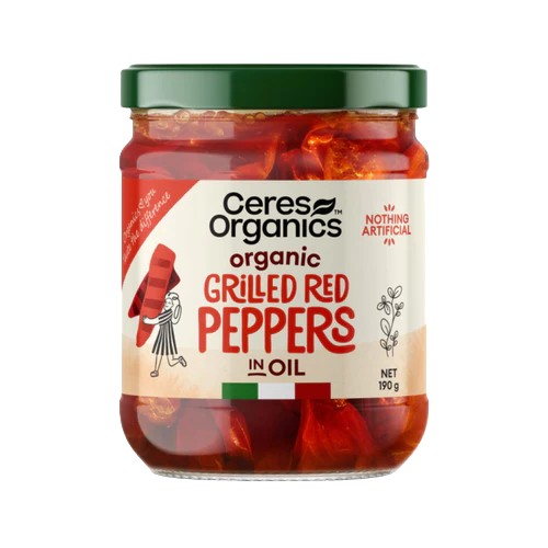 Ceres Organics Grilled Red Peppers 190g