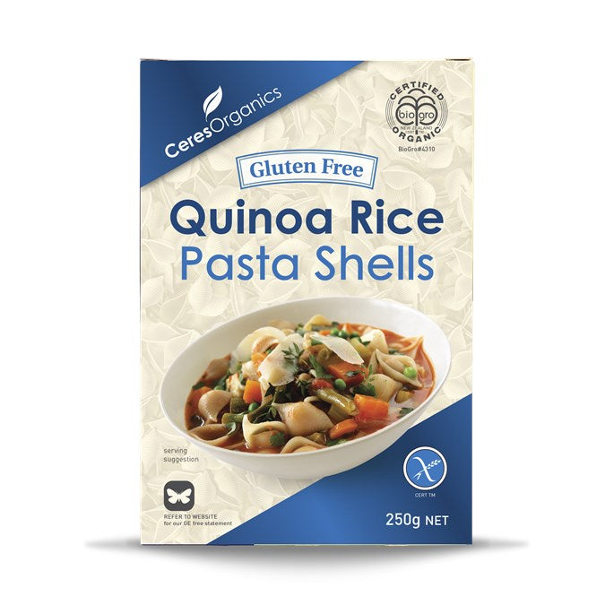 Ceres Organics Pasta Shells Quinoa 250g