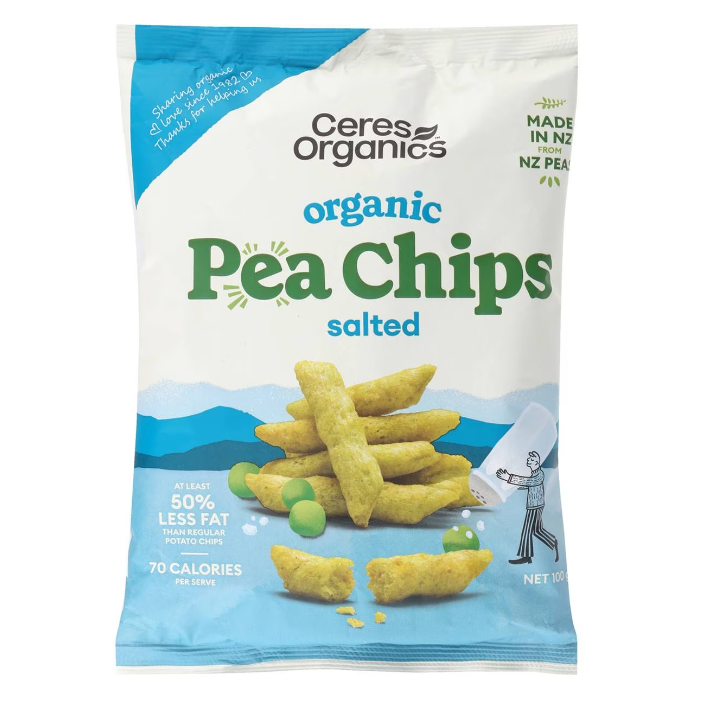 Ceres Organics Pea Chips Salted 100g
