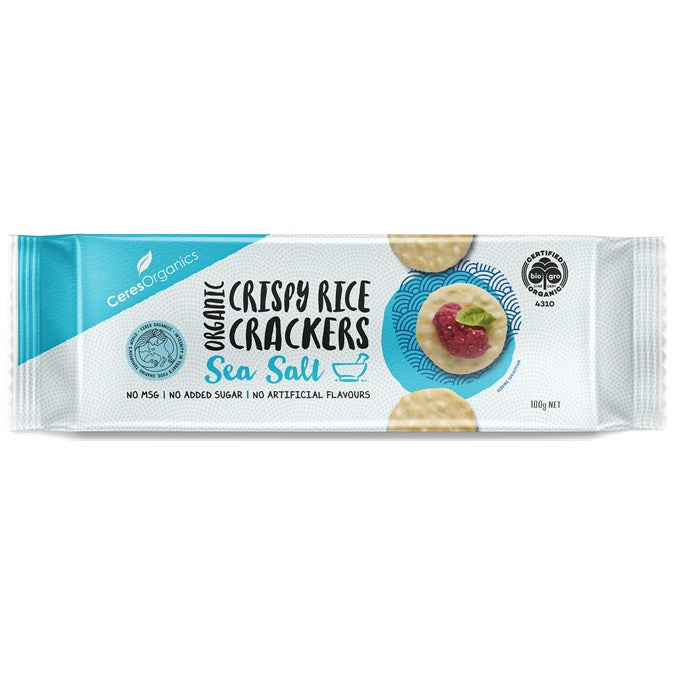 Ceres Organics Rice Crackers Sea Salt 100g