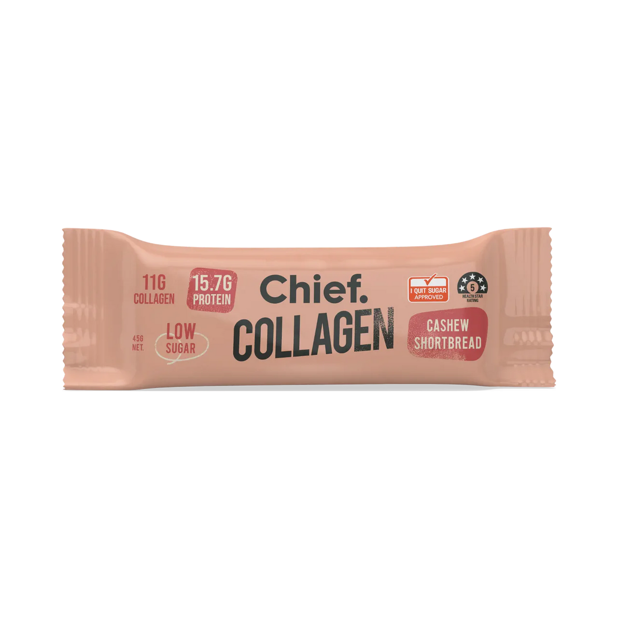 Chief Collagen Protein Cashew Shortbread Bar 45g