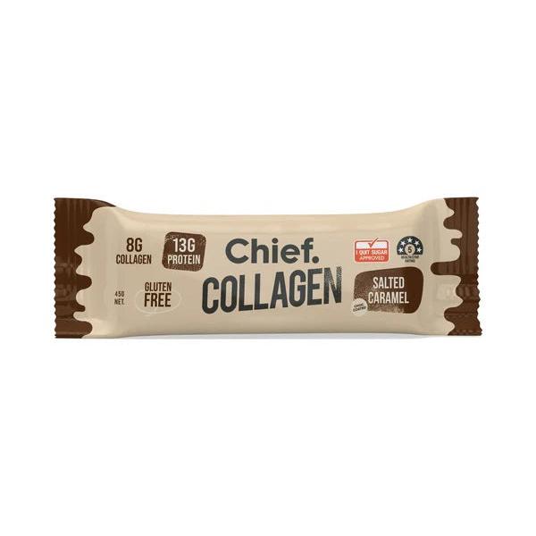 Chief Collagen Protein Choc Salted Caramel Bar 45g