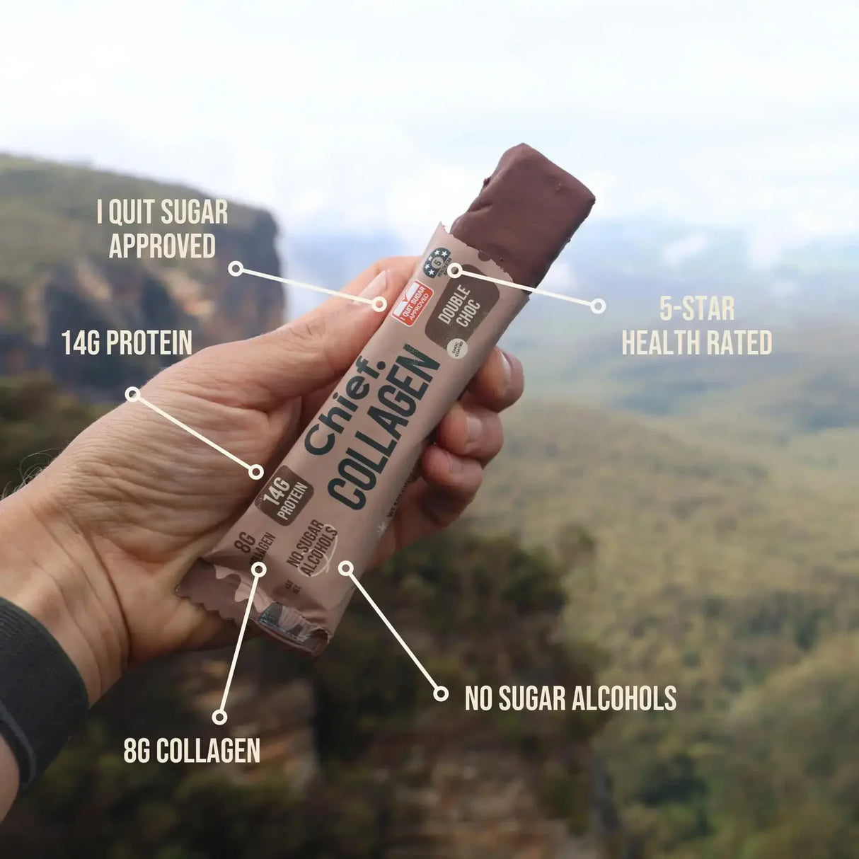 Chief Collagen Protein Double Choc Bar 45g