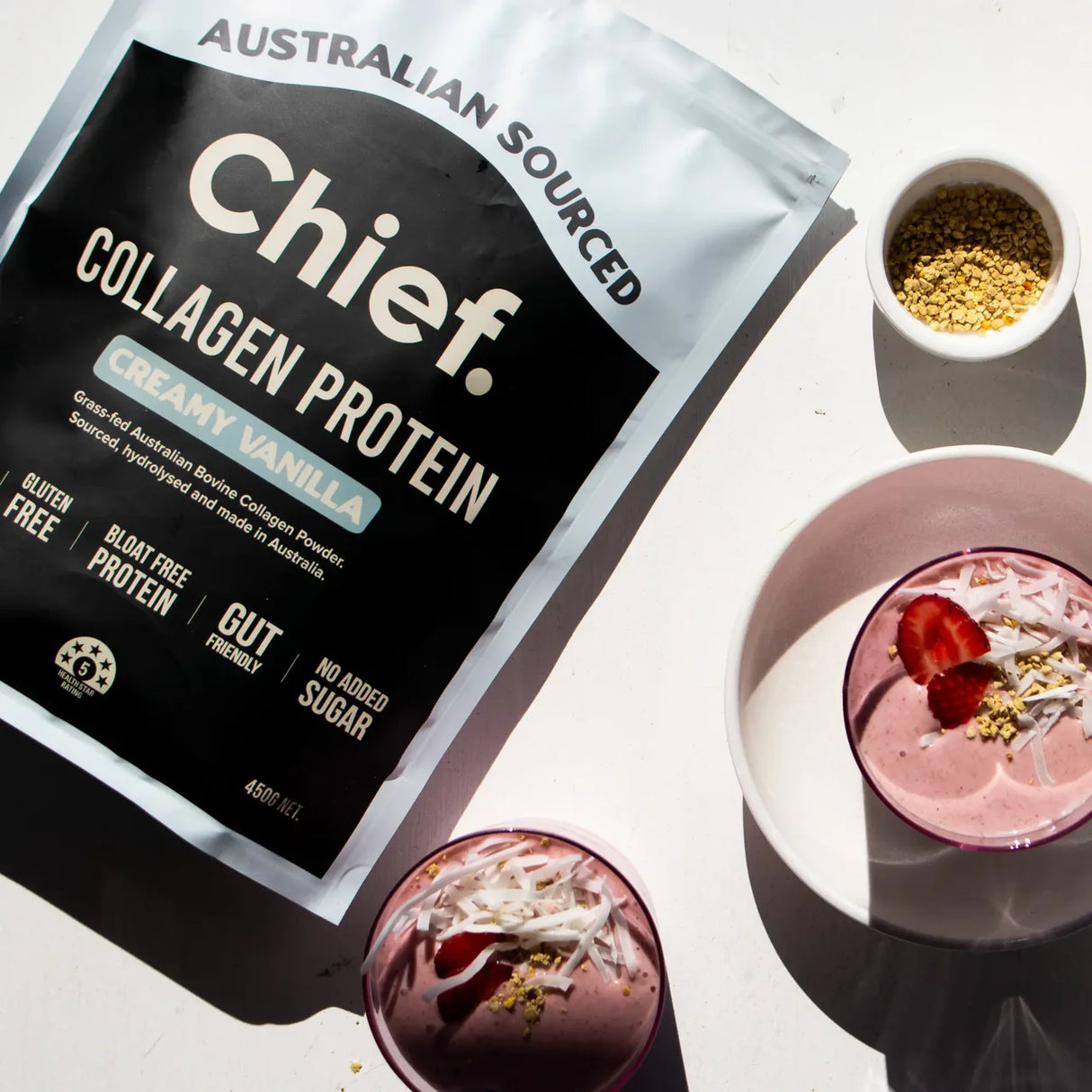 Chief Grass-fed Collagen Protein Powder - Creamy Vanilla 450g