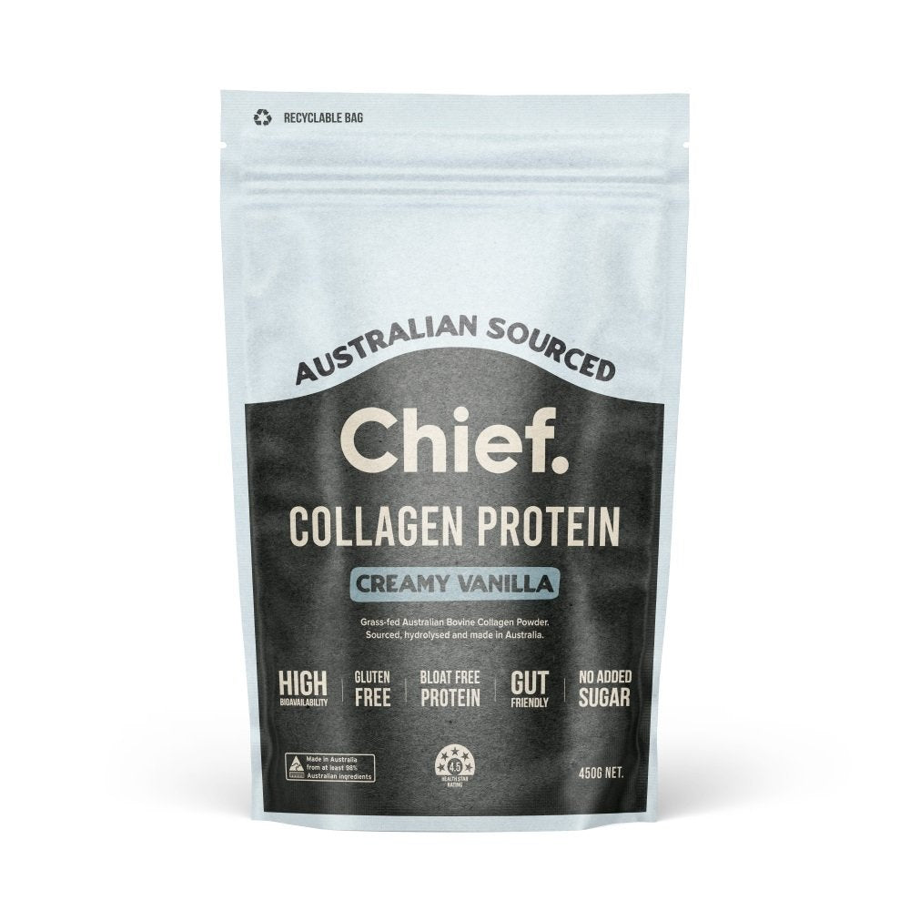 Chief Grass-fed Collagen Protein Powder - Creamy Vanilla 450g