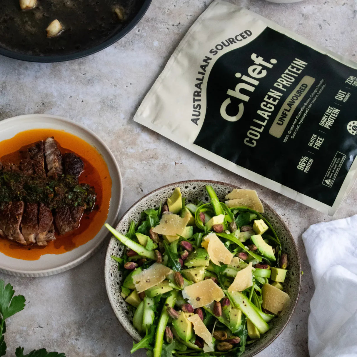 Chief Grass-fed Collagen Protein Powder - Unflavoured 450g